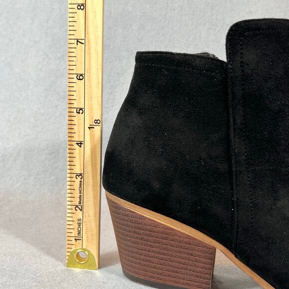 Cloudwalkers Womens Wide Fit Black Heel Ankle Boots Size 9.5W - Picture 9 of 11